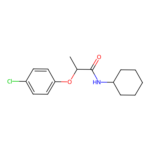 2-(4-chlorophenoxy)-N-cyclohexylpropanamide structure