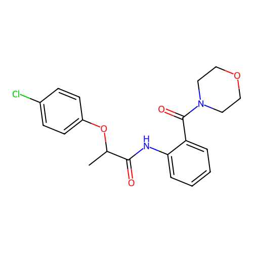 2-(4-chlorophenoxy)-N-[2-(4-morpholinylcarbonyl)phenyl]propanamide structure
