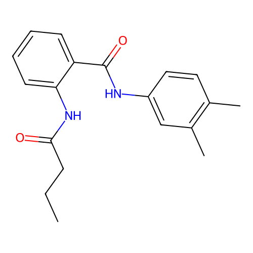2-(butanoylamino)-N-(3,4-dimethylphenyl)benzamide structure