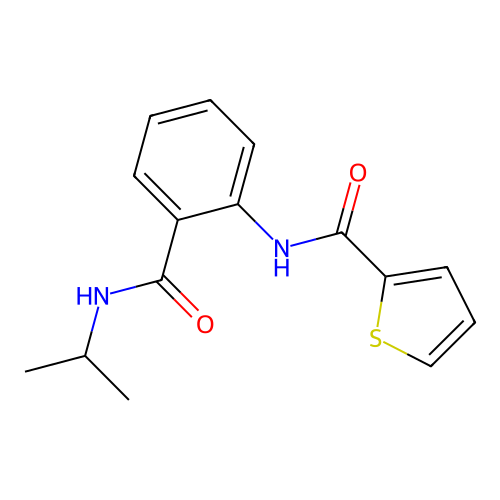 N-[2-(propan-2-ylcarbamoyl)phenyl]thiophene-2-carboxamide structure