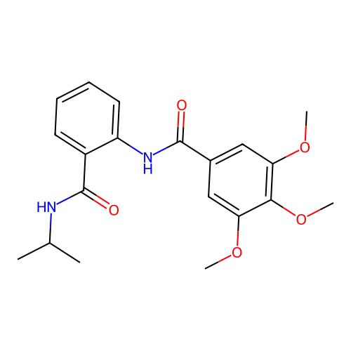 3,4,5-trimethoxy-N-[2-(propan-2-ylcarbamoyl)phenyl]benzamide structure