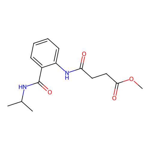 Methyl 4-oxo-4-{[2-(propan-2-ylcarbamoyl)phenyl]amino}butanoate structure