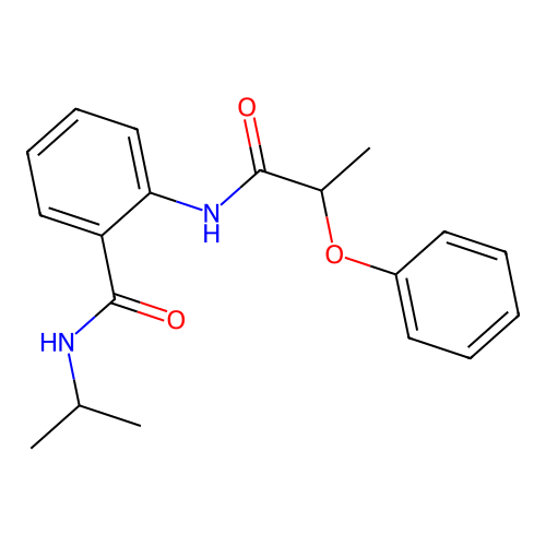 2-[(2-phenoxypropanoyl)amino]-N-(propan-2-yl)benzamide structure