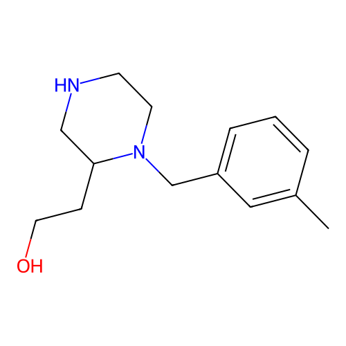 2-[1-(3-Methylbenzyl)-2-piperazinyl]ethanol structure