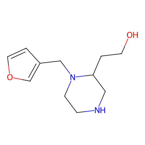 2-[1-(3-Furylmethyl)-2-piperazinyl]ethanol structure