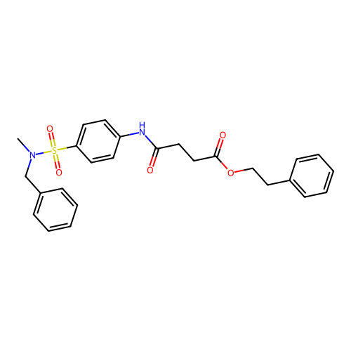 2-Phenylethyl 4-({4-[benzyl(methyl)sulfamoyl]phenyl}amino)-4-oxobutanoate structure