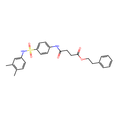 2-Phenylethyl 4-({4-[(3,4-dimethylphenyl)sulfamoyl]phenyl}amino)-4-oxobutanoate structure