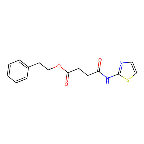 2-Phenylethyl 4-oxo-4-(1,3-thiazol-2-ylamino)butanoate structure