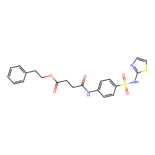 2-Phenylethyl 4-oxo-4-{[4-(1,3-thiazol-2-ylsulfamoyl)phenyl]amino}butanoate structure