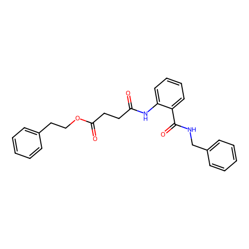 2-Phenylethyl 4-{[2-(benzylcarbamoyl)phenyl]amino}-4-oxobutanoate structure