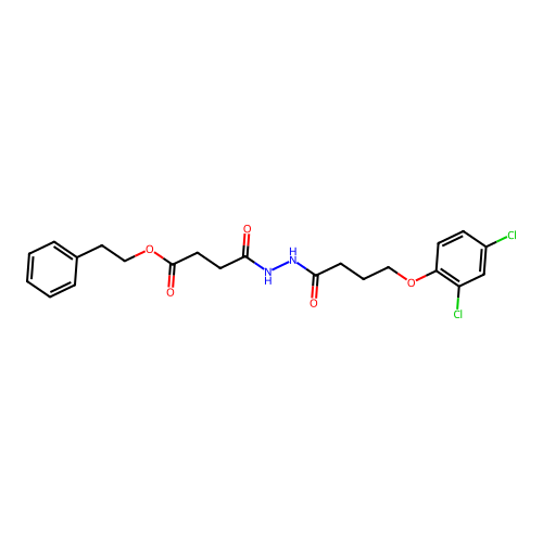2-Phenylethyl 4-{2-[4-(2,4-dichlorophenoxy)butanoyl]hydrazinyl}-4-oxobutanoate structure
