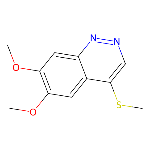 6,7-Dimethoxy-4-(methylthio)cinnoline structure