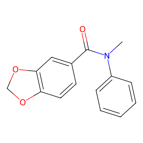N-methyl-N-phenyl-1,3-benzodioxole-5-carboxamide structure
