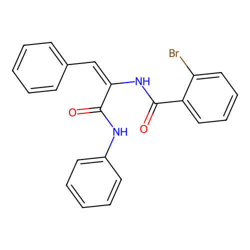 (2E)-2-[(2-bromophenyl)carbonylamino]-3-phenyl-N-phenylprop-2-enamide structure