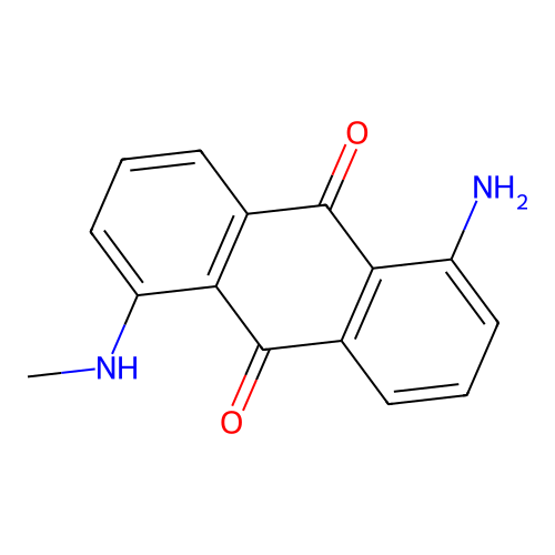 1-Amino-5-(methylamino)anthracene-9,10-dione structure