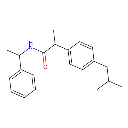 2-(4-Isobutylphenyl)-N-(1-phenylethyl)propanamide structure