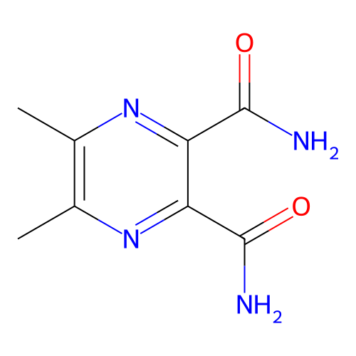 5,6-Dimethylpyrazine-2,3-dicarboxamide structure