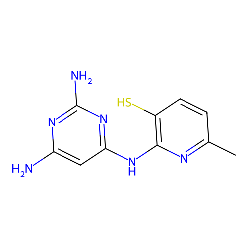 3-Pyridinethiol, 2-((2,4-diamino-6-pyrimidinyl)amino)-6-methyl- structure