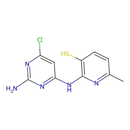 3-Pyridinethiol, 2-((2-amino-4-chloro-6-pyrimidinyl)amino)-6-methyl- structure