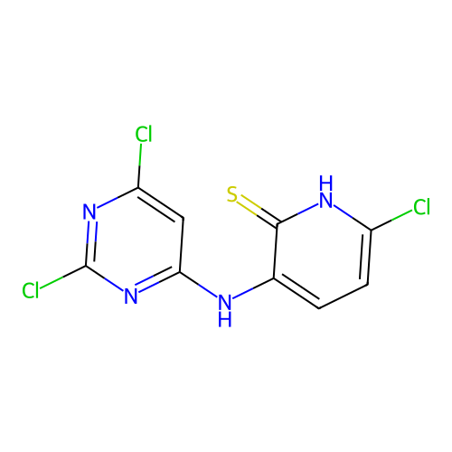 2(1H)-Pyridinethione, 6-chloro-3-((2,6-dichloro-4-pyrimidinyl)amino)- structure