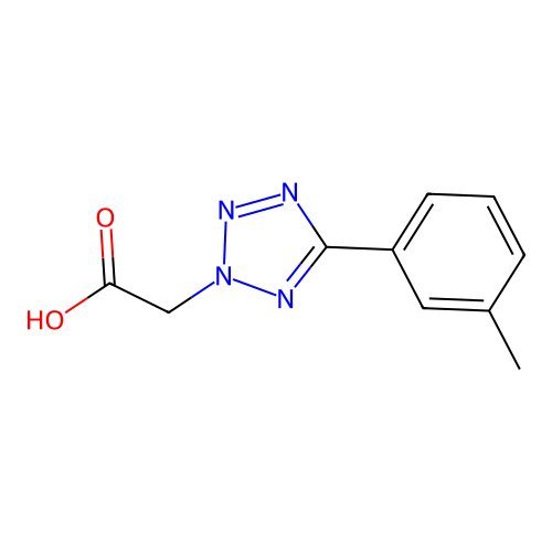 5-(3-Methylphenyl)-2H-tetrazole-2-acetic acid structure