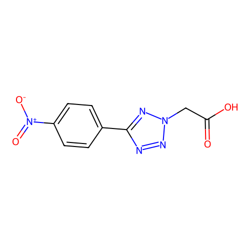 5-(4-Nitrophenyl)-2H-tetrazole-2-acetic acid structure