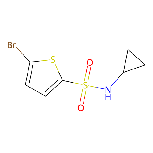5-bromo-N-cyclopropylthiophene-2-sulfonamide structure
