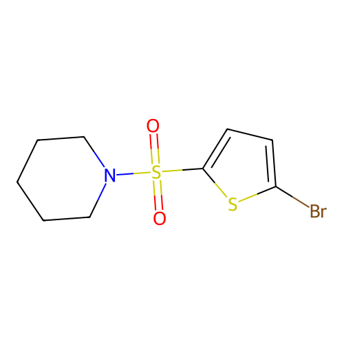 1-((5-Bromo-2-thienyl)sulfonyl)piperidine structure