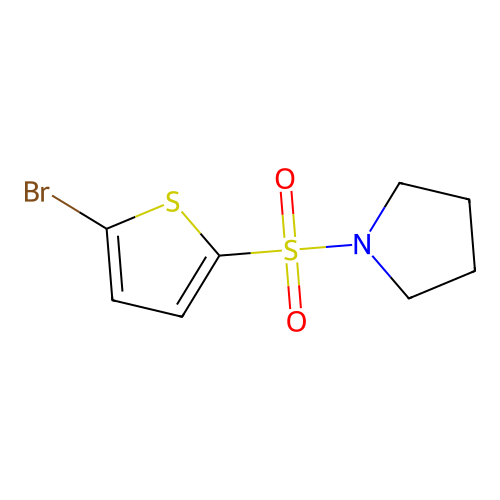 1-[(5-Bromo-2-thienyl)sulfonyl]pyrrolidine structure