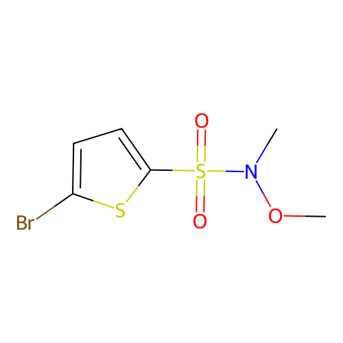 5-bromo-N-methoxy-N-methylthiophene-2-sulfonamide structure