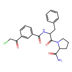 L-Prolinamide, N-(3-(chloroacetyl)benzoyl)-L-phenylalanyl- structure