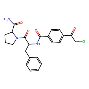 L-Prolinamide, N-(4-(chloroacetyl)benzoyl)-L-phenylalanyl- structure