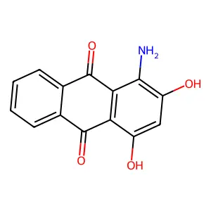 1-Amino-2,4-dihydroxyanthraquinone structure