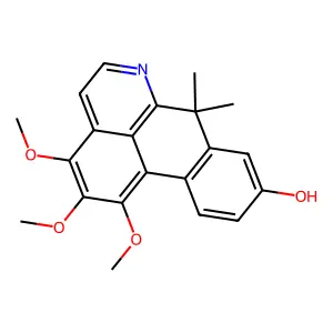 7H-Dibenzo(de,g)quinolin-9-ol, 1,2,3-trimethoxy-7,7-dimethyl- structure