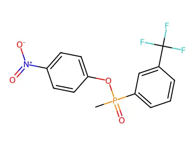 4-Nitrophenyl methyl(3-(trifluoromethyl)phenyl)phosphinate structure