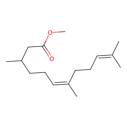 6,10-Dodecadienoic acid, 3,7,11-trimethyl-, methyl ester, (6E)- structure