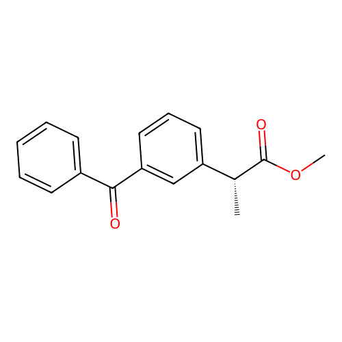 methyl (2R)-2-(3-benzoylphenyl)propanoate structure