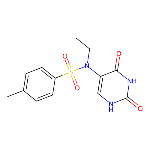 n-(2,4-dioxo-1,2,3,4-tetrahydropyrimidin-5-yl)-n-ethyl-4-methylbenzenesulfonamide structure