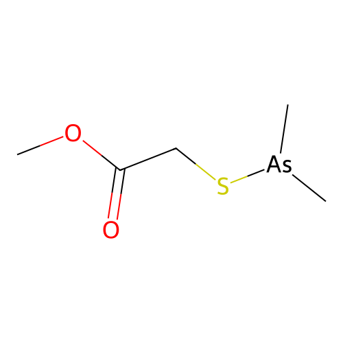 Arsine, dimethyl(carbomethoxymethylthio)- structure
