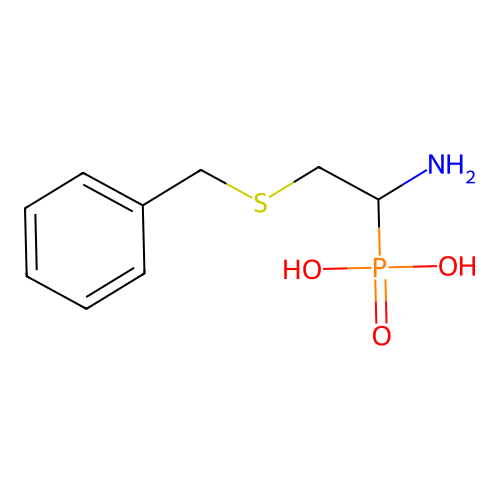 (1-氨基-2-苄硫基乙基)膦酸 structure
