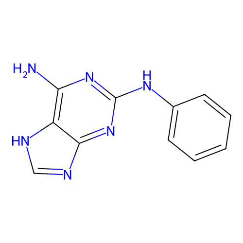 9H-Purine-2,6-diamine, N2-phenyl- structure
