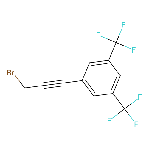 1-(3-Bromoprop-1-ynyl)-3,5-bis(trifluoromethyl)benzene structure