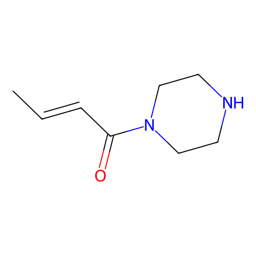 1-(Piperazin-1-yl)but-2-en-1-one structure