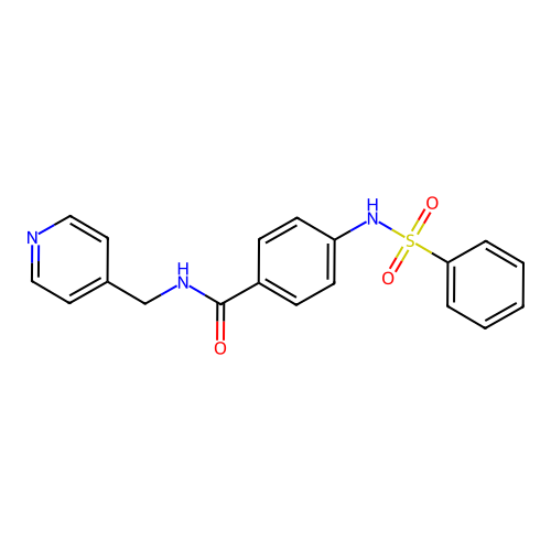 4-(benzenesulfonamido)-N-(pyridin-4-ylmethyl)benzamide structure