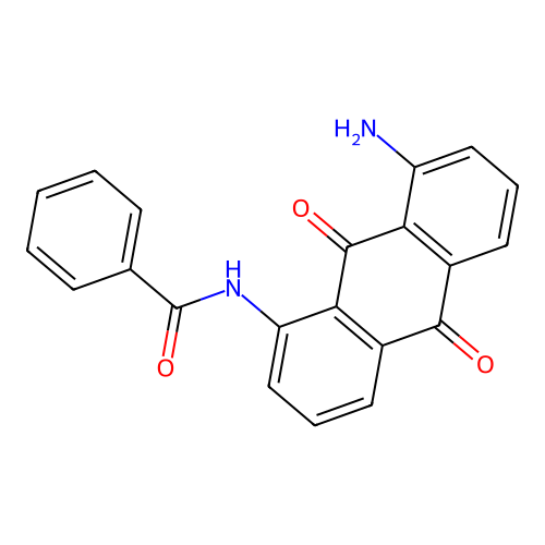 N-(8-氨基-1-蒽醌基)苯甲酰胺 structure