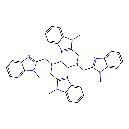 N,N,N',N'-tetrakis[(1-methylbenzimidazol-2-yl)methyl]ethane-1,2-diamine structure