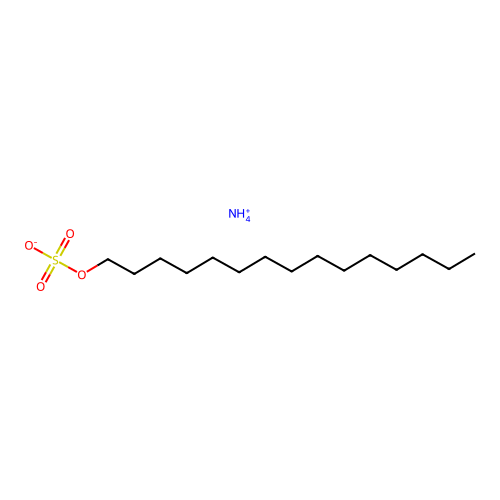 Ammonium pentadecyl sulphate structure