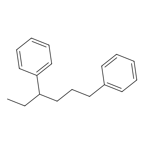 Benzene, 1,1'-(1-ethyl-1,4-butanediyl)bis- structure