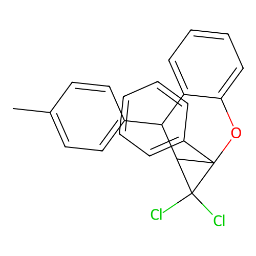 1,1-dichloro-1a-phenyl-7-(p-tolyl)-1,1a,7,7a-tetrahydrocyclopropa[b]chromene structure