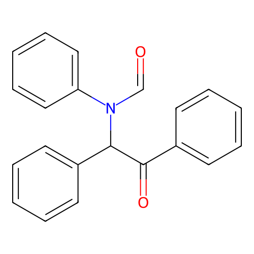 N-(2-oxo-1,2-diphenylethyl)-N-phenylformamide structure